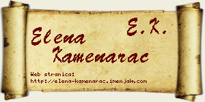 Elena Kamenarac vizit kartica